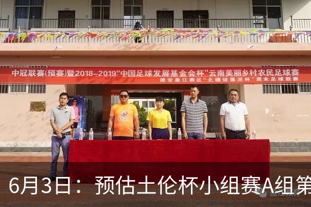 6月3日：预估土伦杯小组赛A组第2轮，中国男足U19，民主刚果U23，中国赢